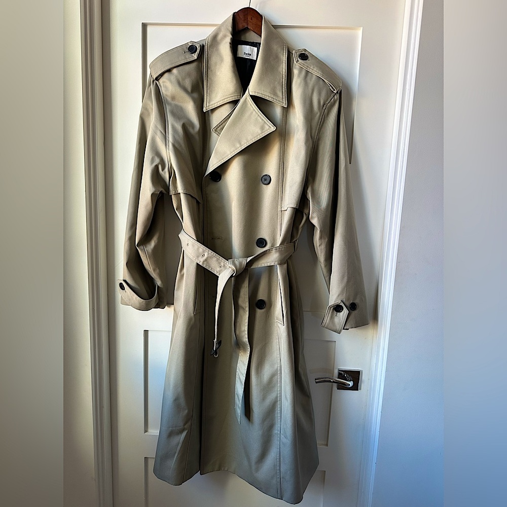 SOLD elsewhere The Frankie Shop Oversized Eugene Trench Coat - Pale Khaki